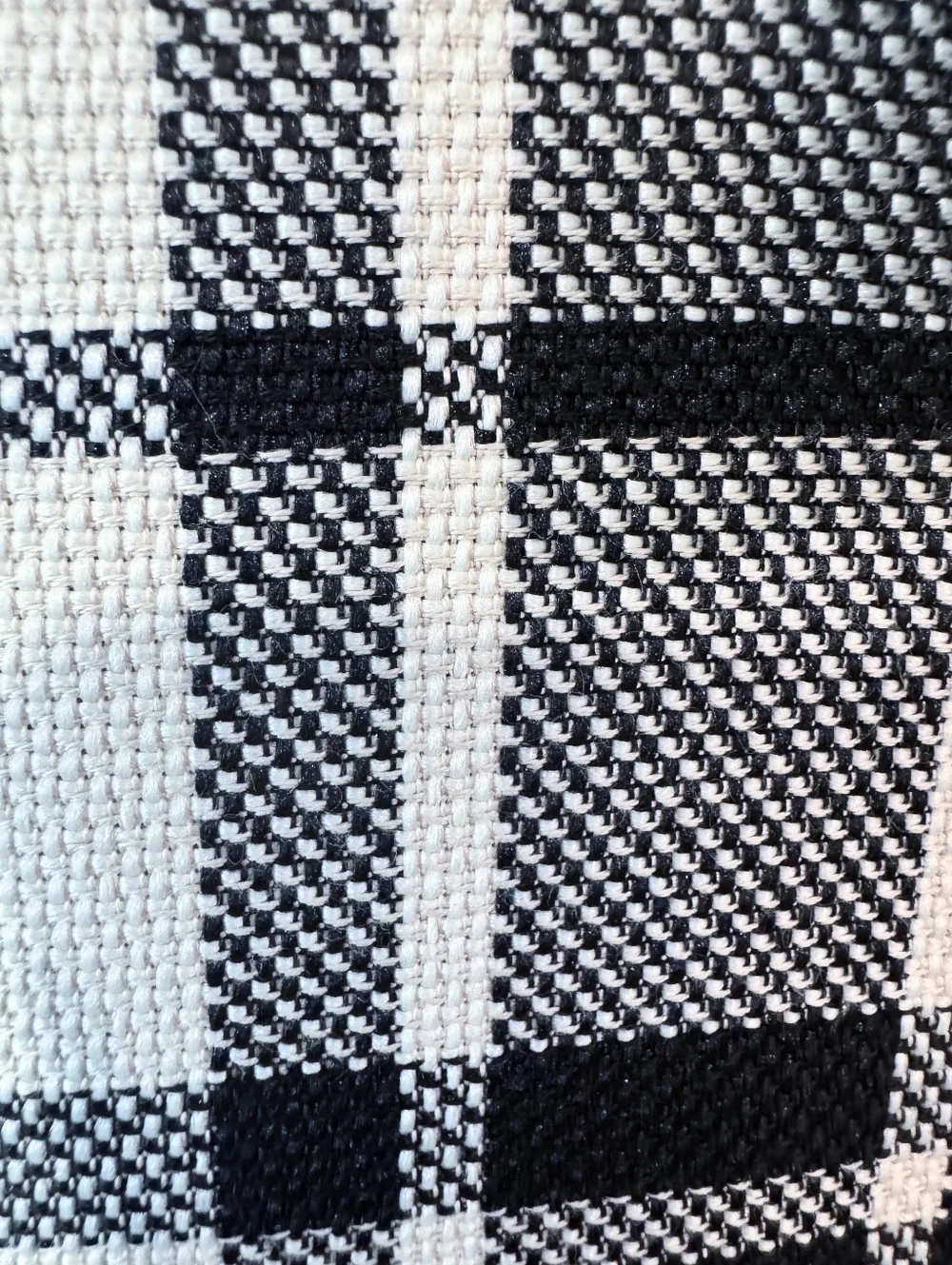 mens Black and White Plaid Zip Jacket Sz M